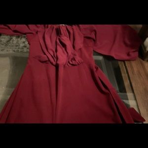 Burgundy jumper  and shoes